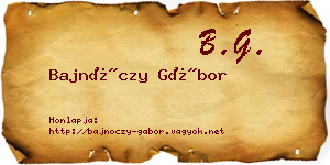 Bajnóczy Gábor névjegykártya