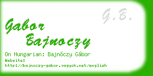 gabor bajnoczy business card