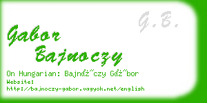 gabor bajnoczy business card